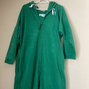 Forever Lazy Green Fleece Onesie